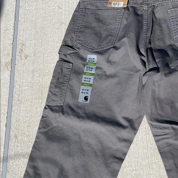 NWT Carhartt 40x 30 Carpenter Pants Gray - Picture 7 of 10